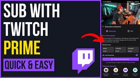 how to use twitch prime sub to one chanel